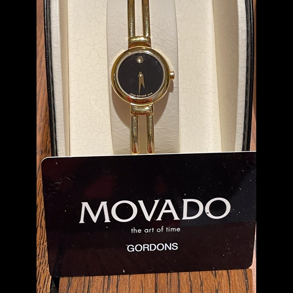 Movado Amorosa, Gold Double Bangle Watch